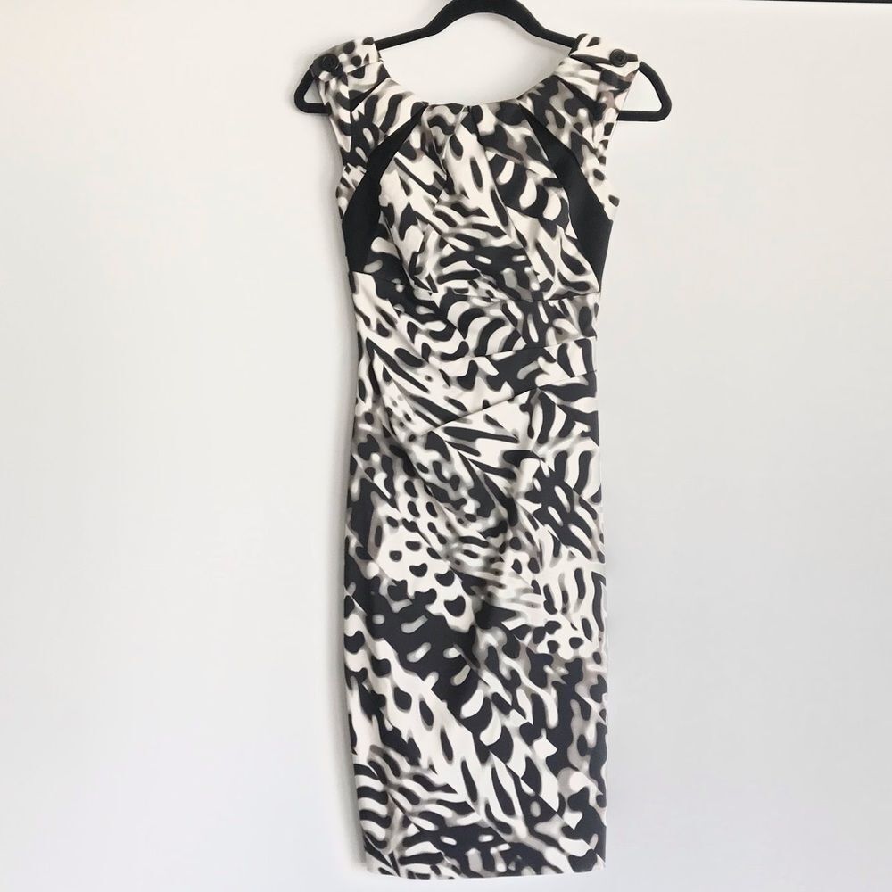 Karen Millen Ruched Satin Pencil Dress